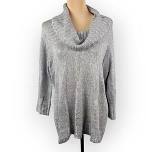 Notations Cowl Neck Knit Sweater X Large Classic Minimalist Normcore Feminine